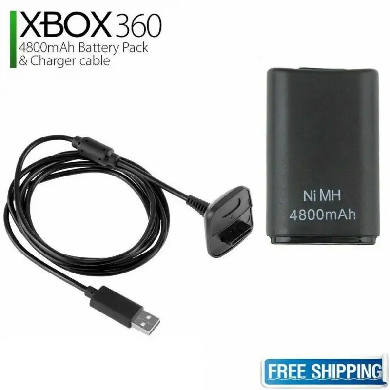 Pentru Pentru Xbox 360 Baterii Reîncărcabile De Wireless Controller Gamepad 4800mah Baterie, Cablu De încărcare ~ Jocuri video / Reginanoptii.ro