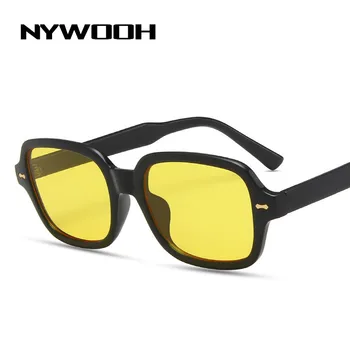 NYWOOH Moda Unisex ochelari de Soare Patrati Bărbați Femei de Moda Cadru Mic Verde de sex Feminin de ochelari de Soare Retro Nit UV400 Ochelari