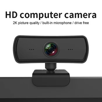 Webcam 2K 2560*1440P HD Calculator PC, Web Cam Cu Microfon USB Plug and Play Apel Video Laptop de Gamer Webcast Live Mini Camera